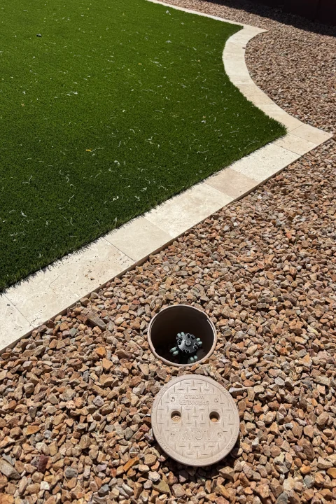 Backyard irrigation system diagnostic and assessment by Luis Landscapes in Tucson AZ